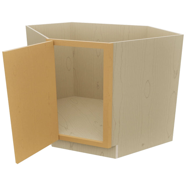 Fabuwood Luna Timber DSB36FD Base Corner Diagonal Sink Cabinet, Open View