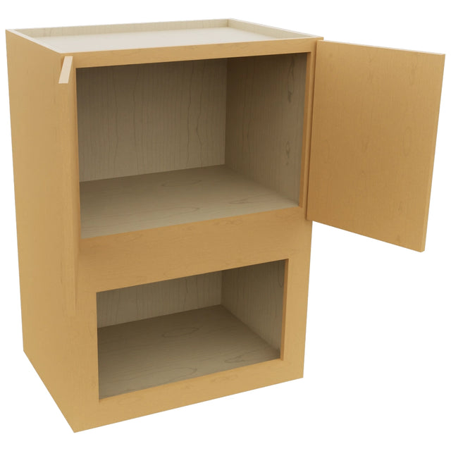 Fabuwood Luna Timber MC304221 Wall Microwave Cabinet, Open View