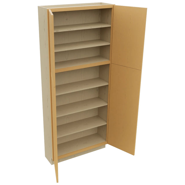 Fabuwood Luna Timber TP361284 Tall Pantry Cabinet, Open View