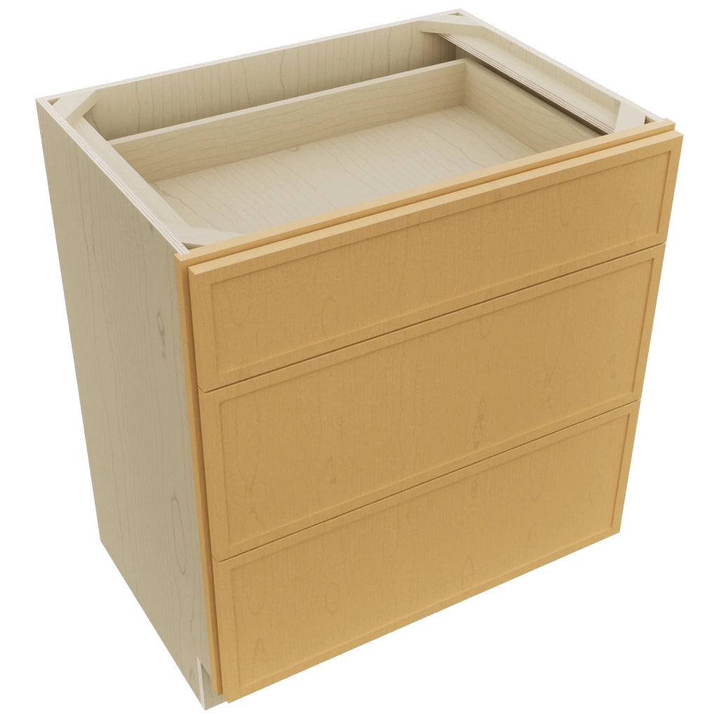 Fabuwood Luna Timber VDB30-34 Vanity Drawer Cabinet, Top View