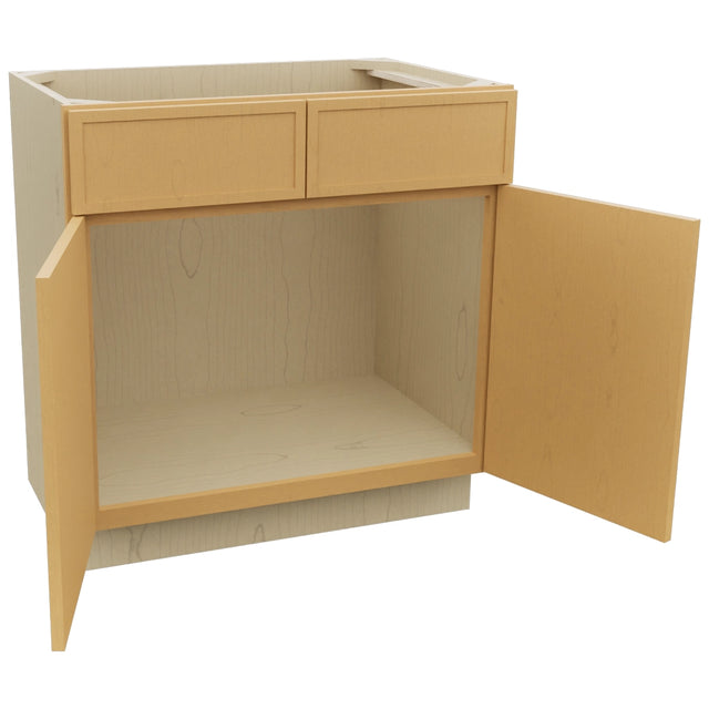 Fabuwood Luna Timber VSB33-34 Vanity Sink Cabinet, Open View