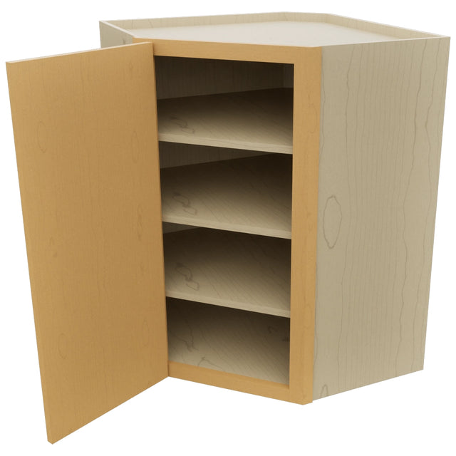 Fabuwood Luna Timber WDC2736 Wall Corner Diagonal Cabinet, Open View
