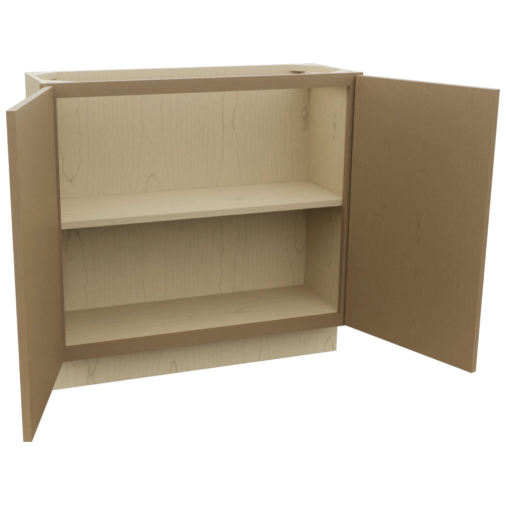 Fabuwood Luna Truffle B36FD-12D Base Full Door Cabinet, Open View
