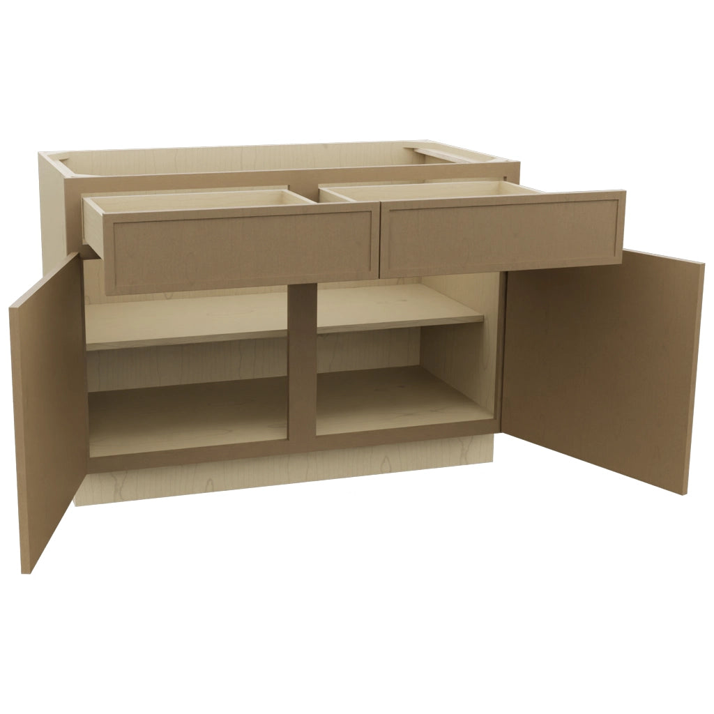 Fabuwood Luna Truffle B48 Base Standard Cabinet, Open View