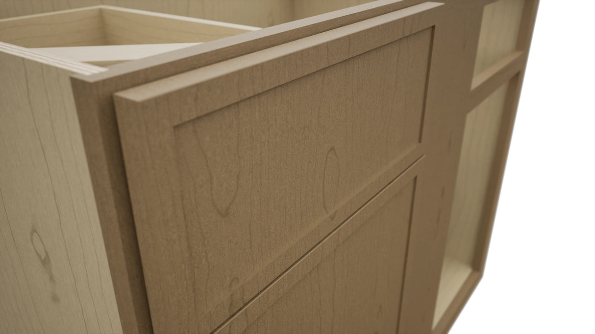 Fabuwood Luna Truffle BLB42/45 Base Corner Blind Cabinet, Detail View