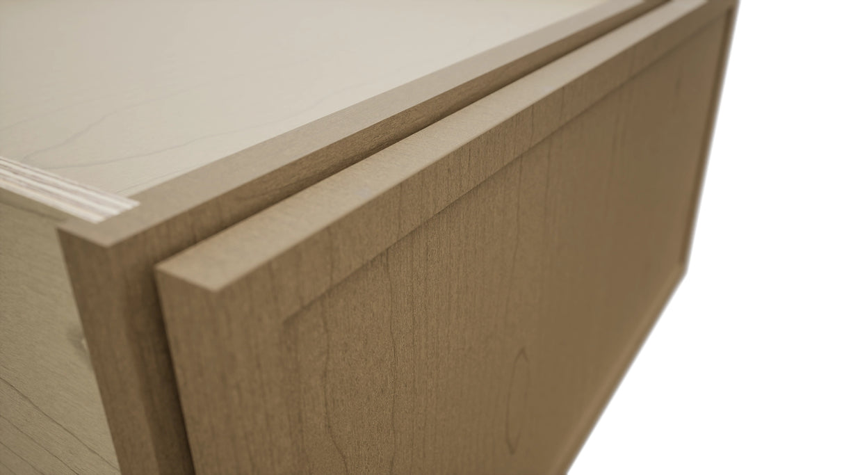 Fabuwood Luna Truffle DBS24 Base Bench Seat Cabinet, Detail View