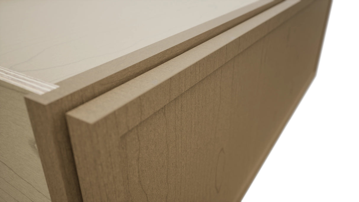 Fabuwood Luna Truffle DBS36 Base Bench Seat Cabinet, Detail View
