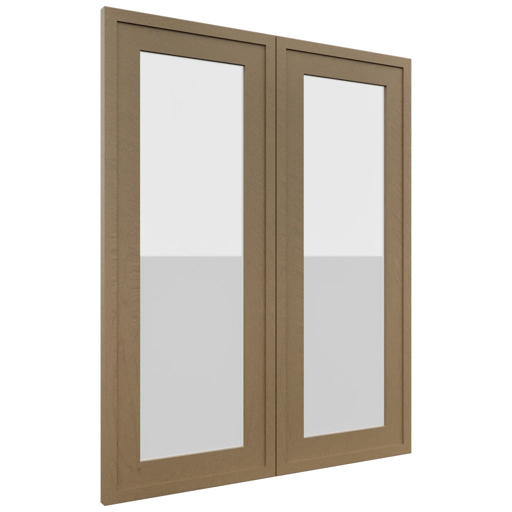 Fabuwood Luna Truffle DS GDW2430 Wall Glass Door, Front View