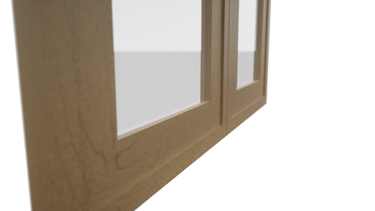 Fabuwood Luna Truffle DS GDW2430 Wall Glass Door, Detail View