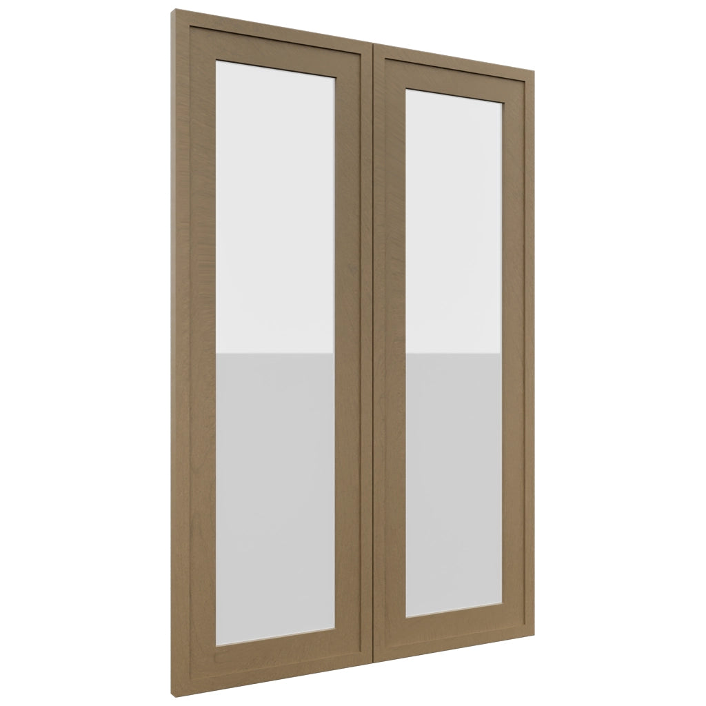 Fabuwood Luna Truffle DS GDW2436 Wall Glass Door, Front View