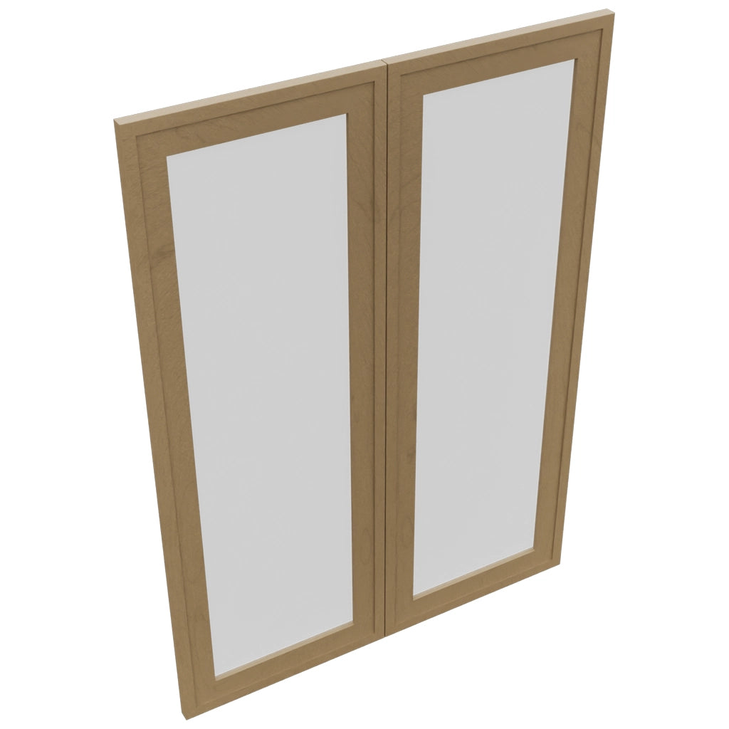 Fabuwood Luna Truffle DS GDW3042 Wall Glass Door, Top View