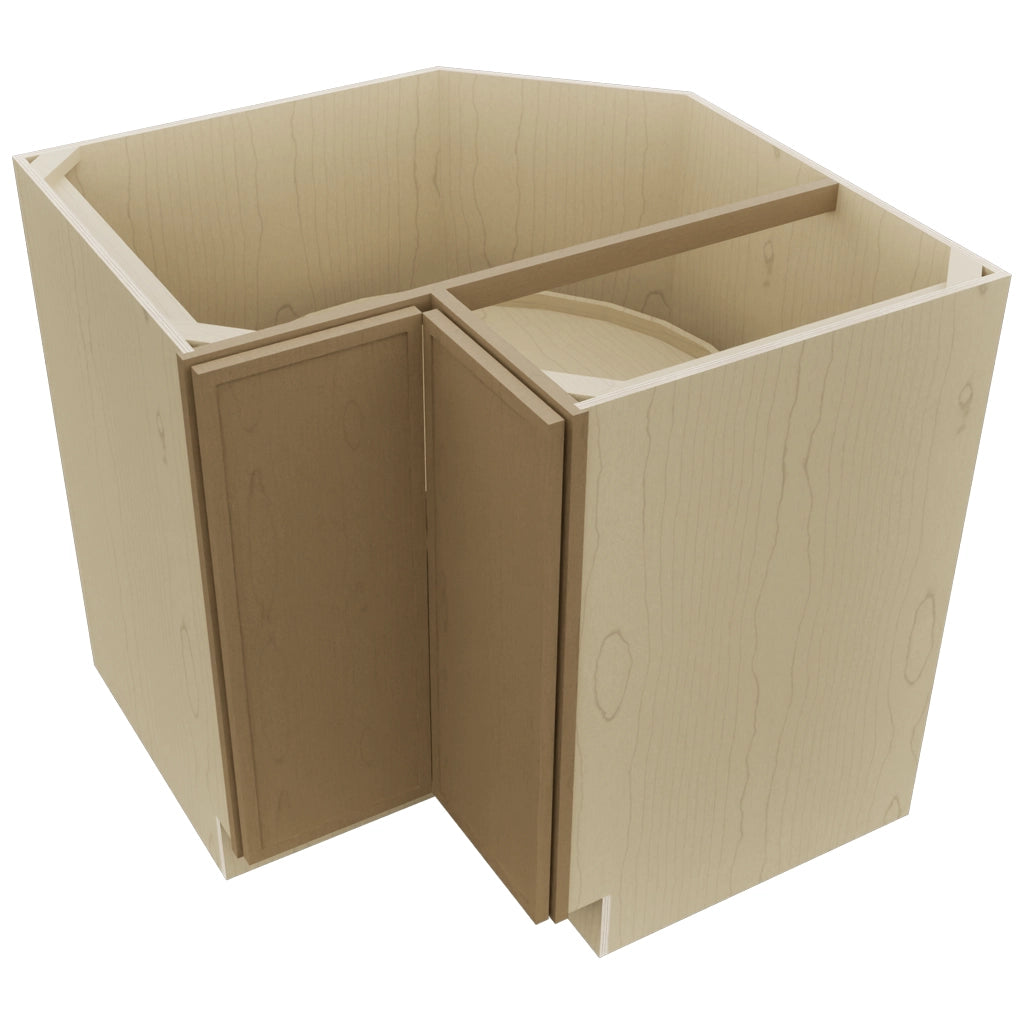 Fabuwood Luna Truffle LSB36 Base Corner Lazy Susan Cabinet, Top View