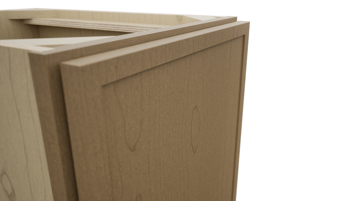 Fabuwood Luna Truffle VB15FD Vanity Base Full Height Cabinet, Detail View