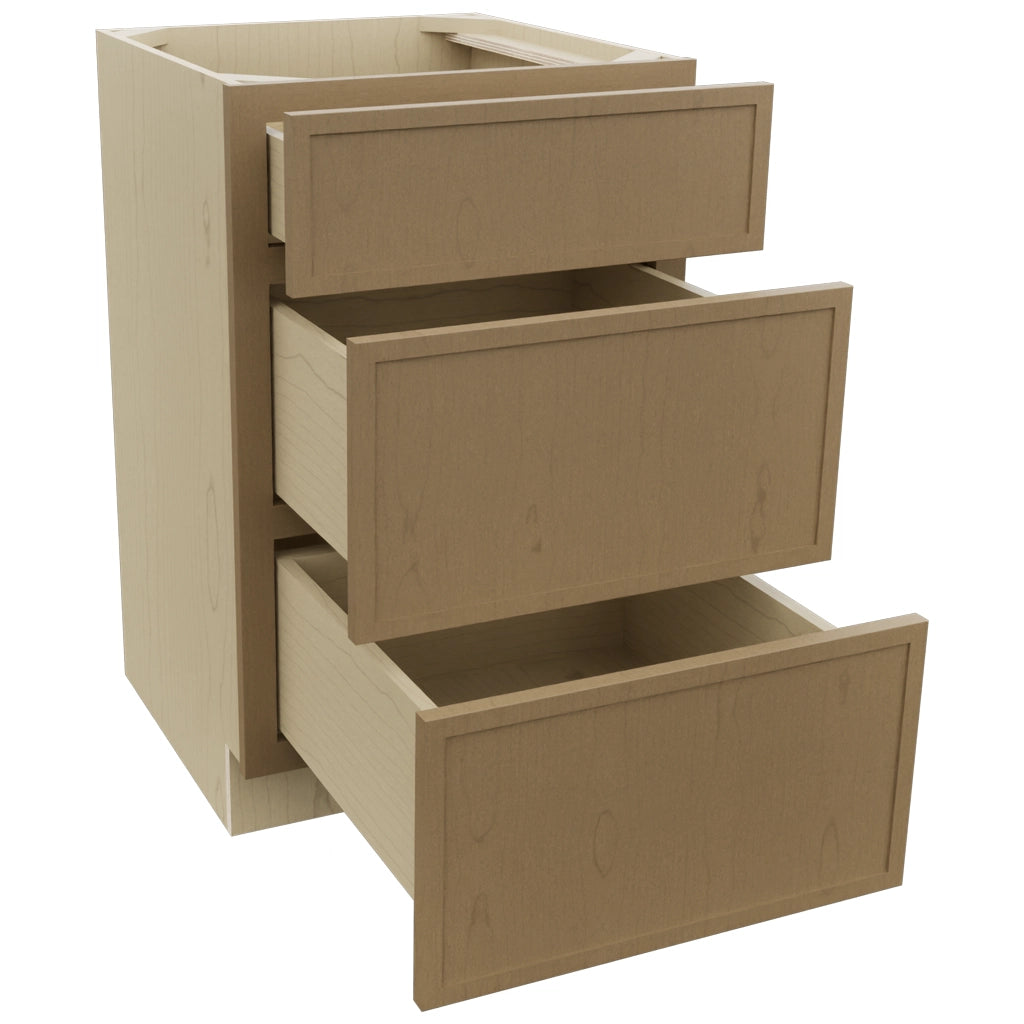 Fabuwood Luna Truffle VDB21-34 Vanity Drawer Cabinet, Open View