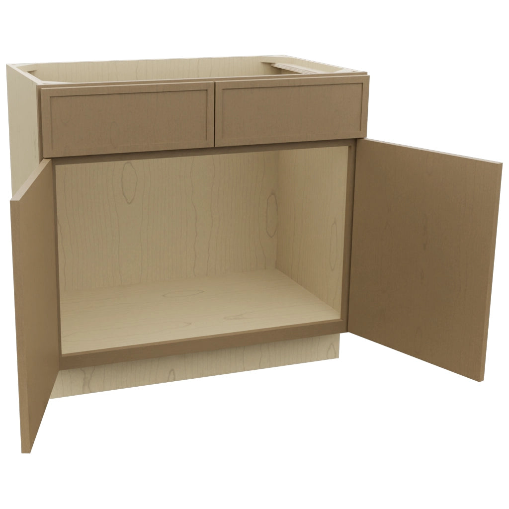 Fabuwood Luna Truffle VSB36-34 Vanity Sink Cabinet, Open View