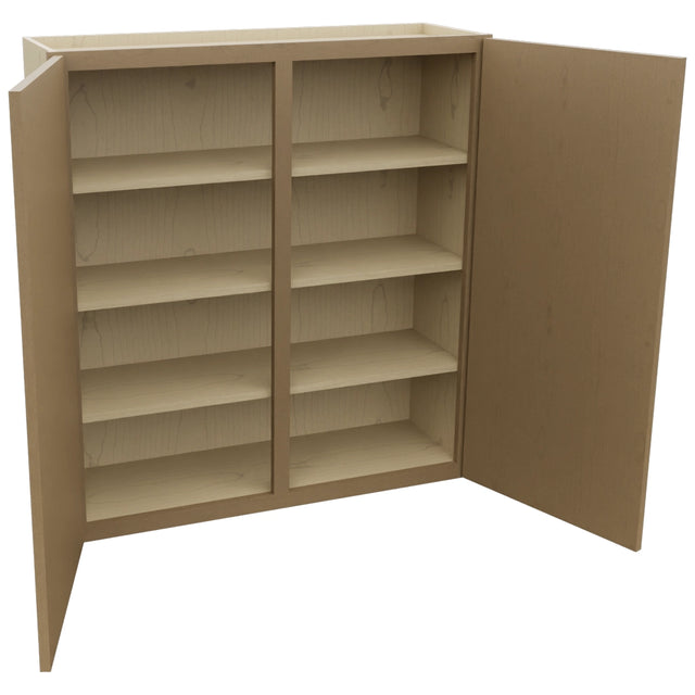 Fabuwood Luna Truffle W3942 Wall Standard Cabinet, Open View