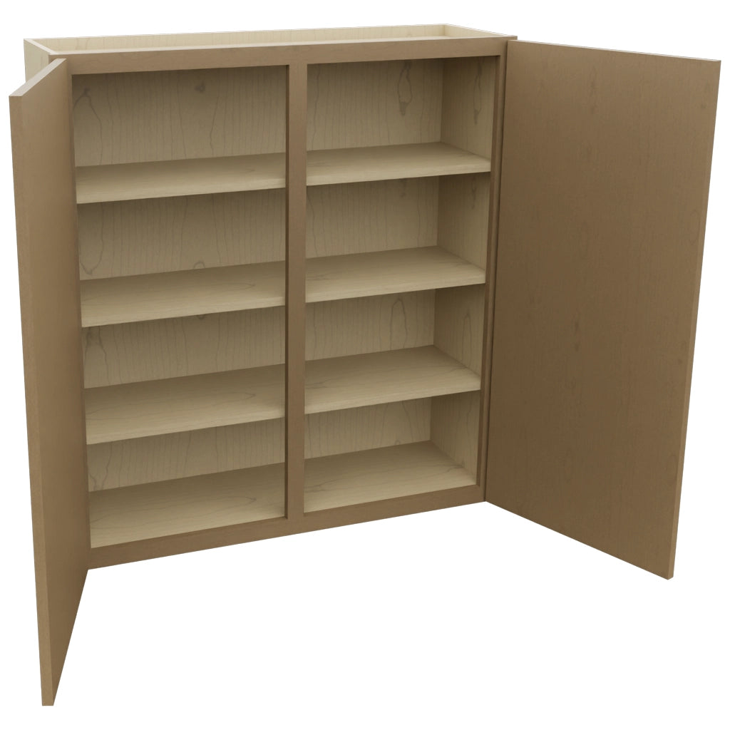 Fabuwood Luna Truffle W3942 Wall Standard Cabinet, Open View