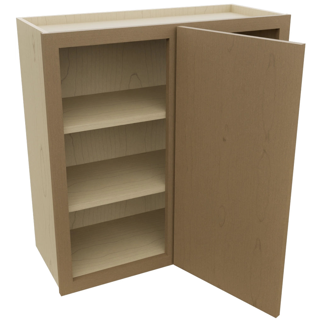 Fabuwood Luna Truffle WBC3030 Wall Corner Blind Cabinet, Open View