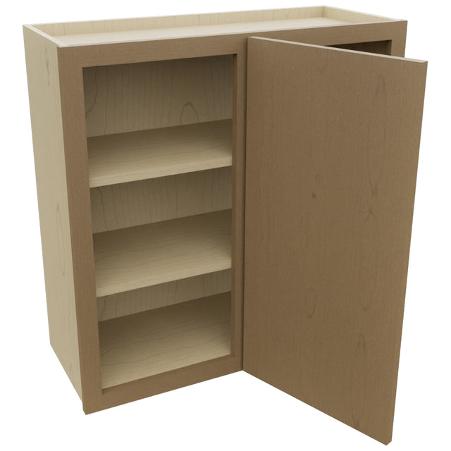 Fabuwood Luna Truffle WBC3030 Wall Corner Blind Cabinet, Open View