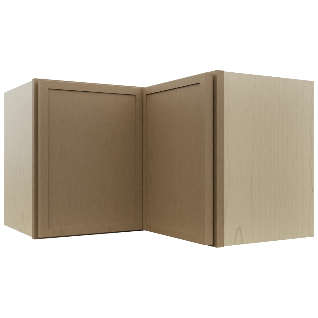 Fabuwood Luna Truffle WPC2415 Wall Corner Pie Cabinet, Front View