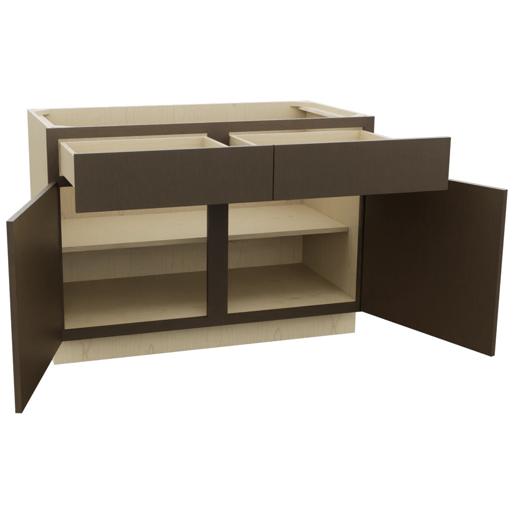 Fabuwood Luxe Canyon Oak B48 Base Standard Cabinet, Open View