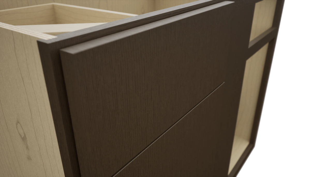 Fabuwood Luxe Canyon Oak BLB42/45 Base Corner Blind Cabinet, Detail View
