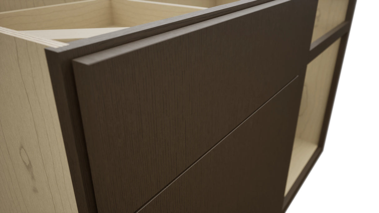 Fabuwood Luxe Canyon Oak BLB48/51 Base Corner Blind Cabinet, Detail View