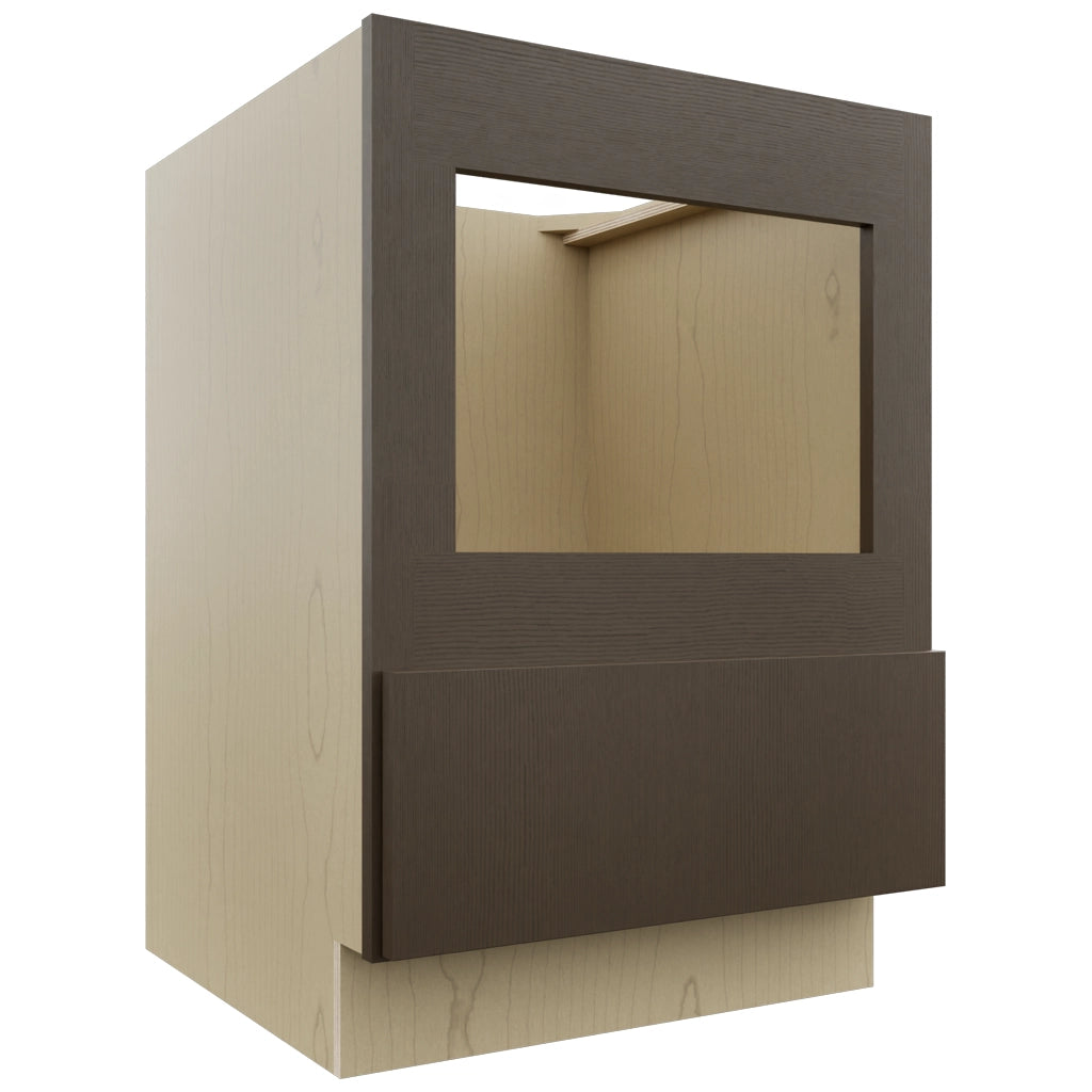 Fabuwood Luxe Canyon Oak BMC24 Base Microwave Cabinet, Front View