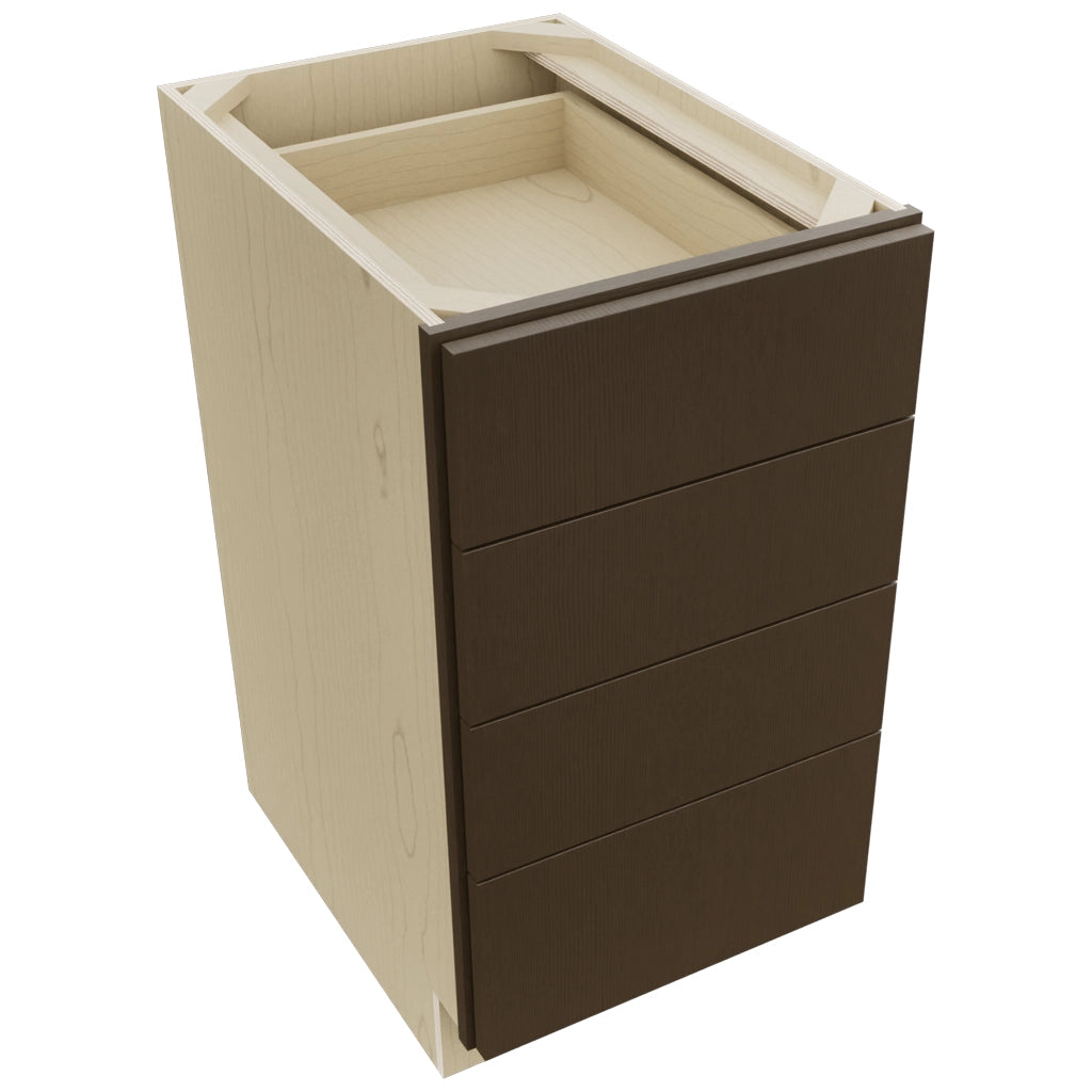 Fabuwood Luxe Canyon Oak DB18-4 Base 4 Drawers Cabinet, Top View