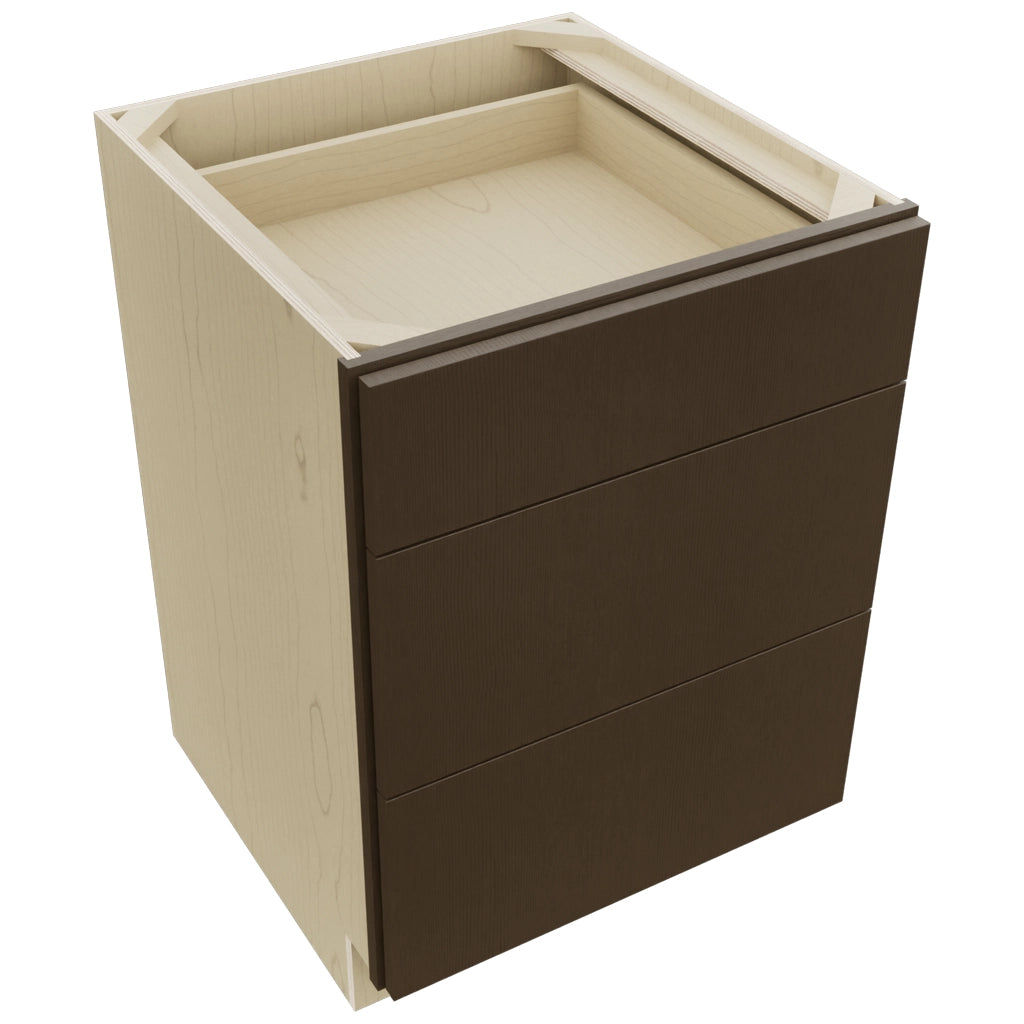 Fabuwood Luxe Canyon Oak DB24 Base 3 Drawers Cabinet, Top View