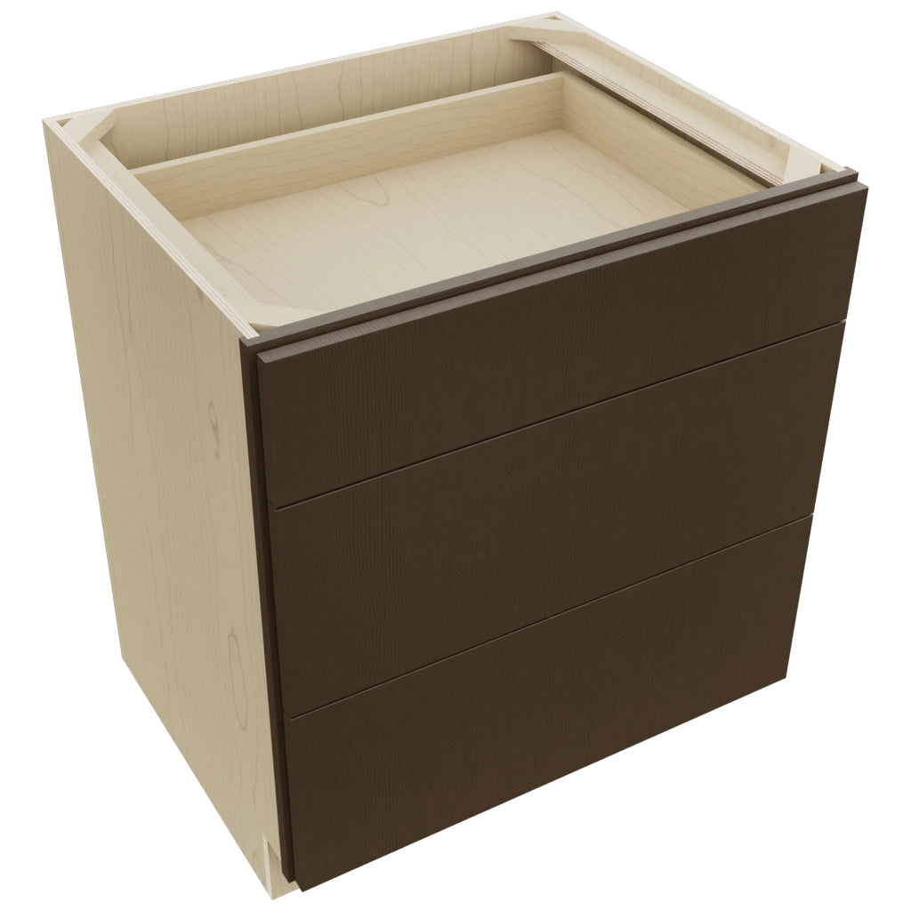 Fabuwood Luxe Canyon Oak DB30 Base 3 Drawers Cabinet, Top View