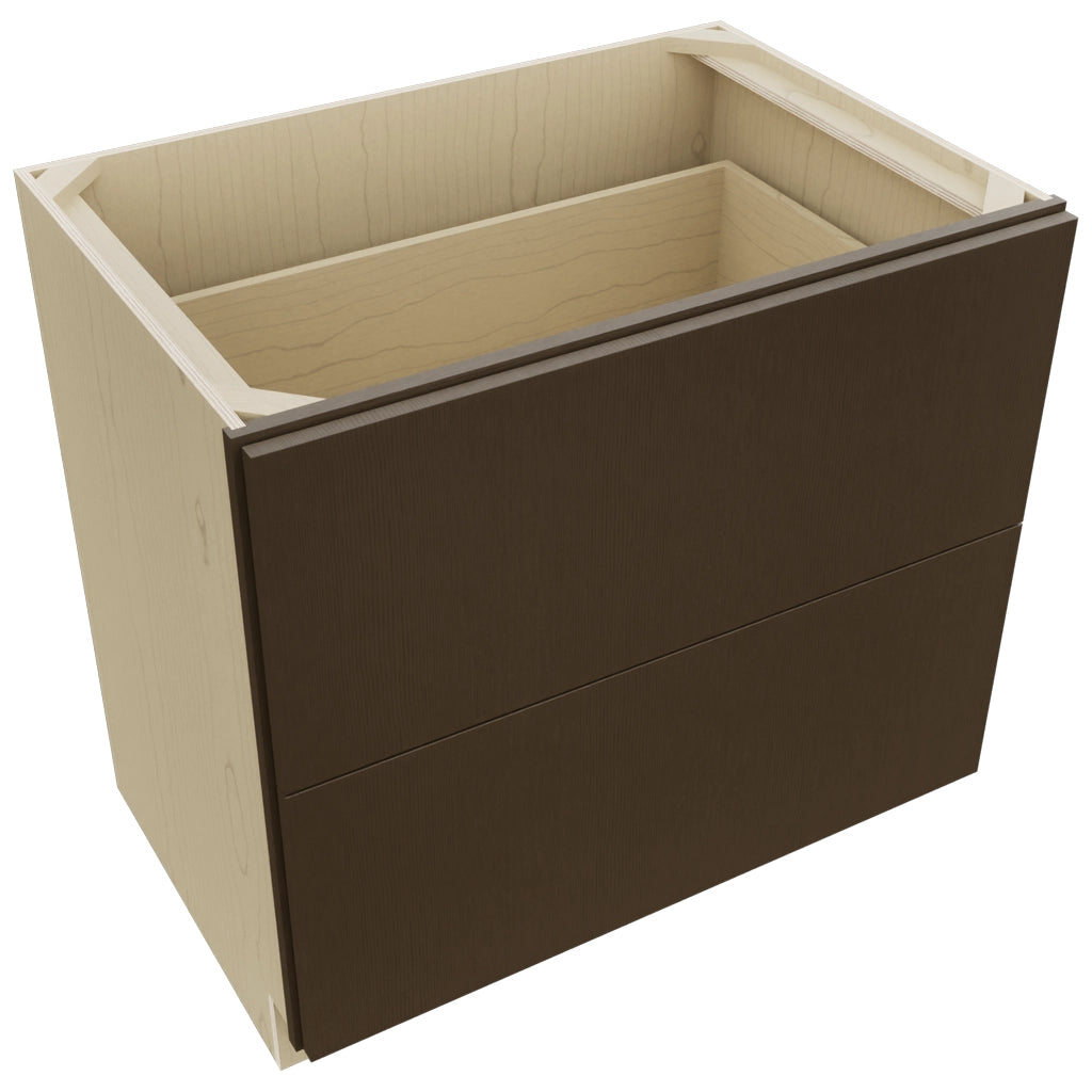 Fabuwood Luxe Canyon Oak DB36-2 Base 2 Drawers Cabinet, Top View