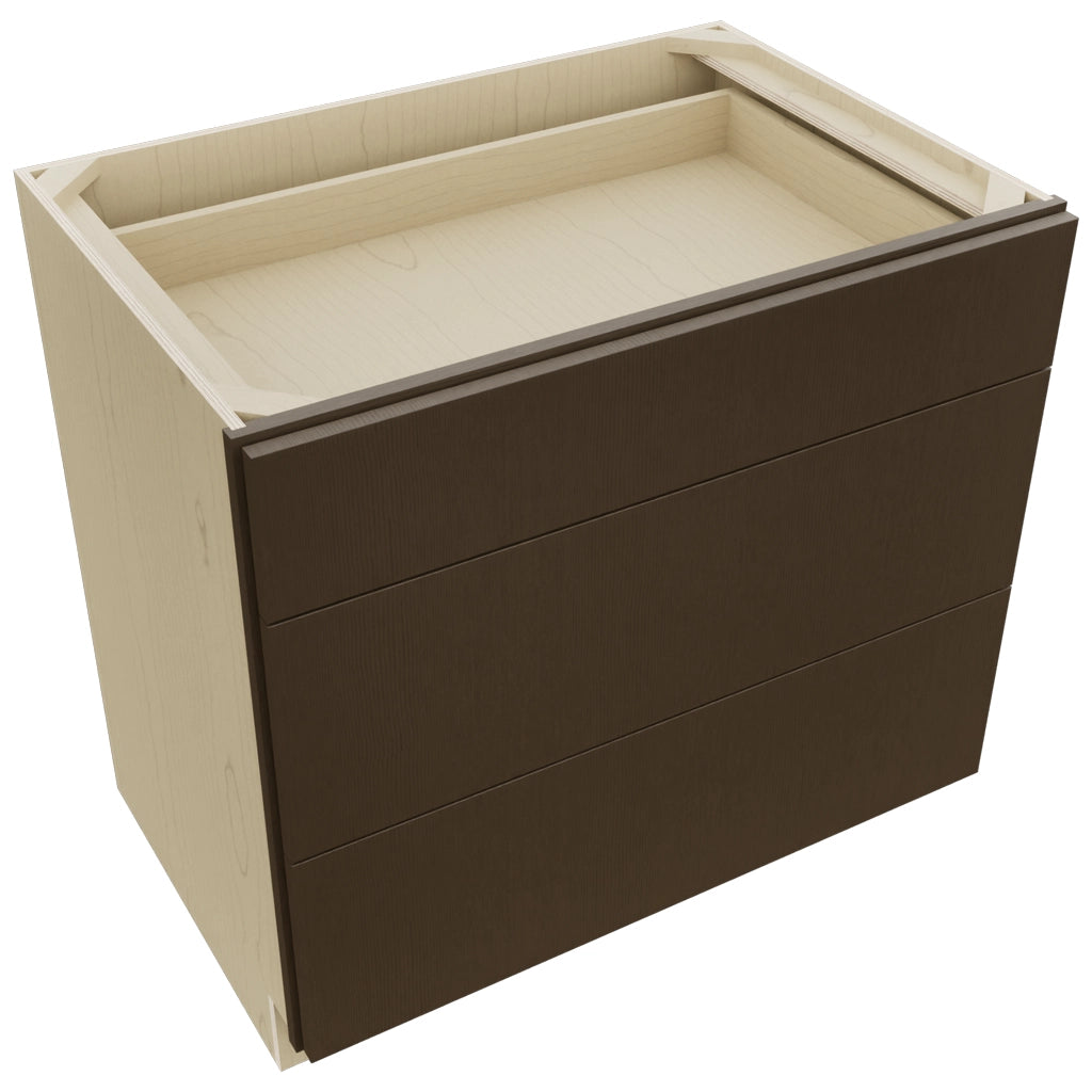 Fabuwood Luxe Canyon Oak DB36 Base 3 Drawers Cabinet, Top View