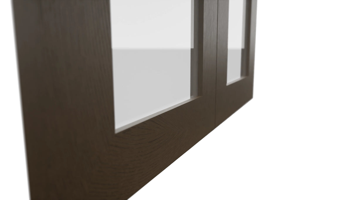 Fabuwood Luxe Canyon Oak DS GDW2430 Wall Glass Door, Detail View