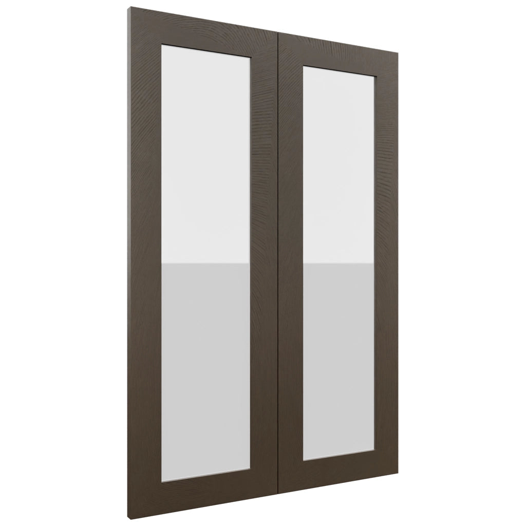 Fabuwood Luxe Canyon Oak DS GDW2436 Wall Glass Door, Front View