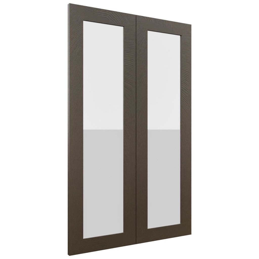 Fabuwood Luxe Canyon Oak DS GDW2439 Wall Glass Door, Front View