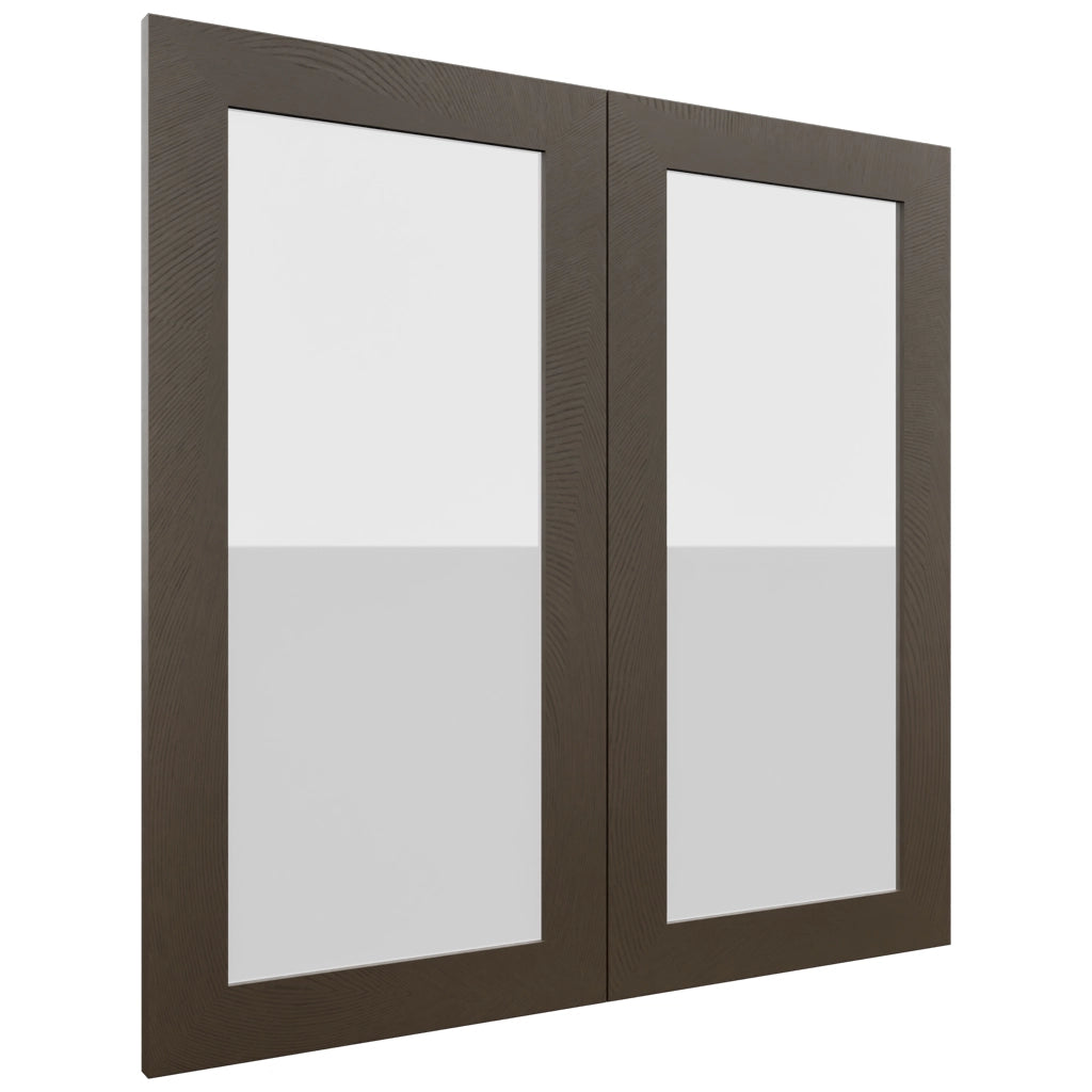 Fabuwood Luxe Canyon Oak DS GDW3030 Wall Glass Door, Front View
