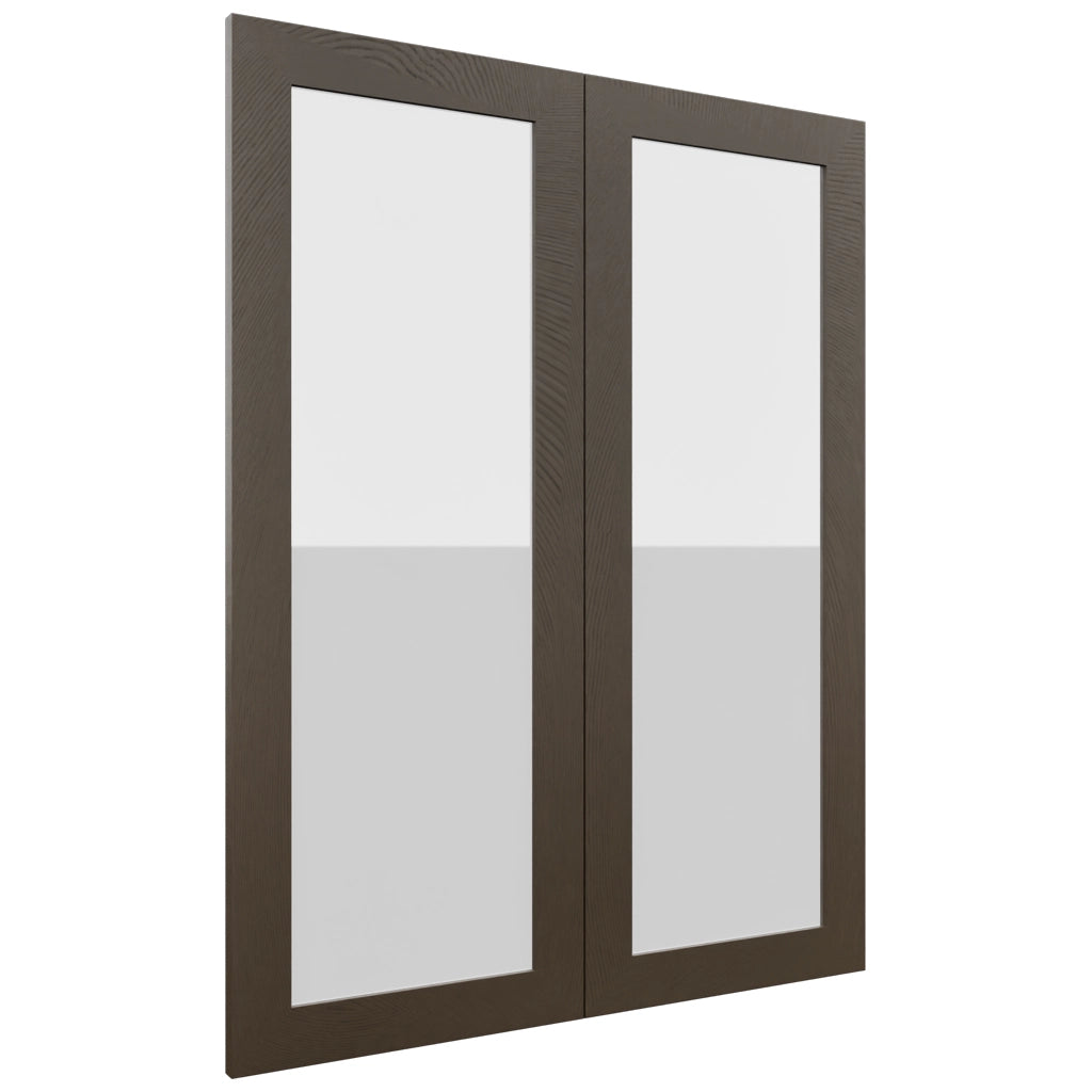 Fabuwood Luxe Canyon Oak DS GDW3039 Wall Glass Door, Front View