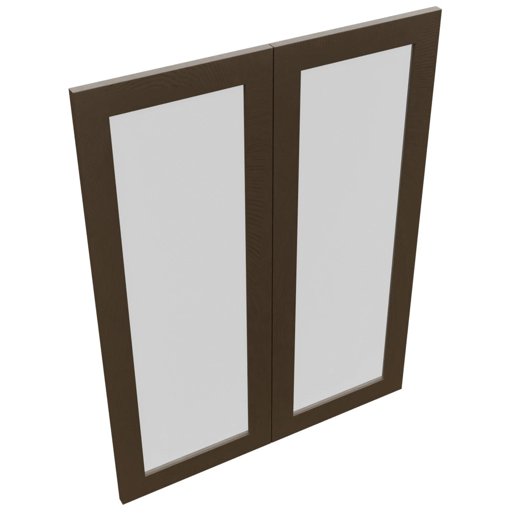 Fabuwood Luxe Canyon Oak DS GDW3039 Wall Glass Door, Top View