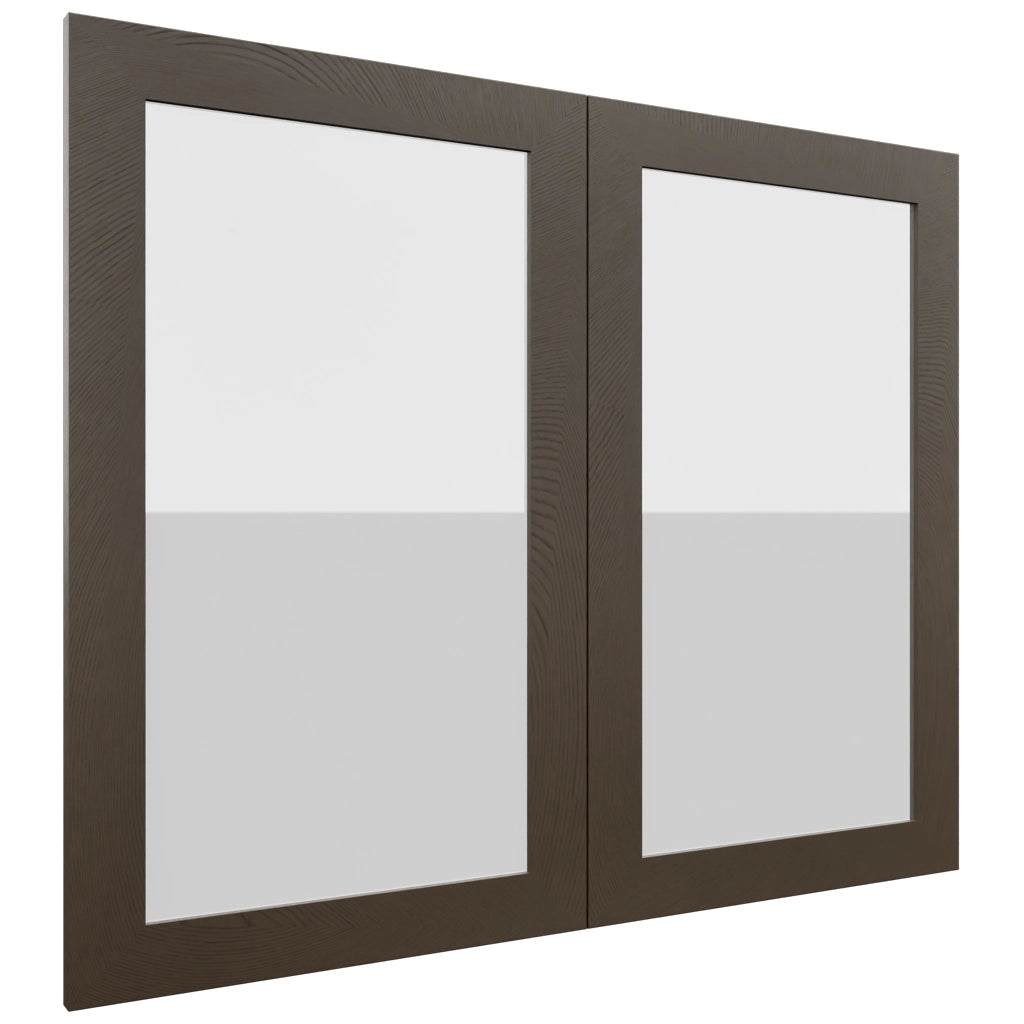 Fabuwood Luxe Canyon Oak DS GDW3630 Wall Glass Door, Front View