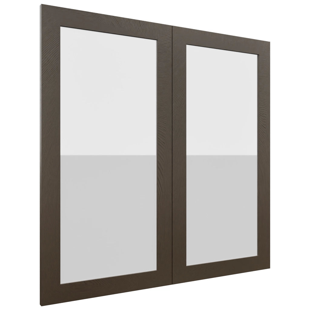 Fabuwood Luxe Canyon Oak DS GDW3636 Wall Glass Door, Front View
