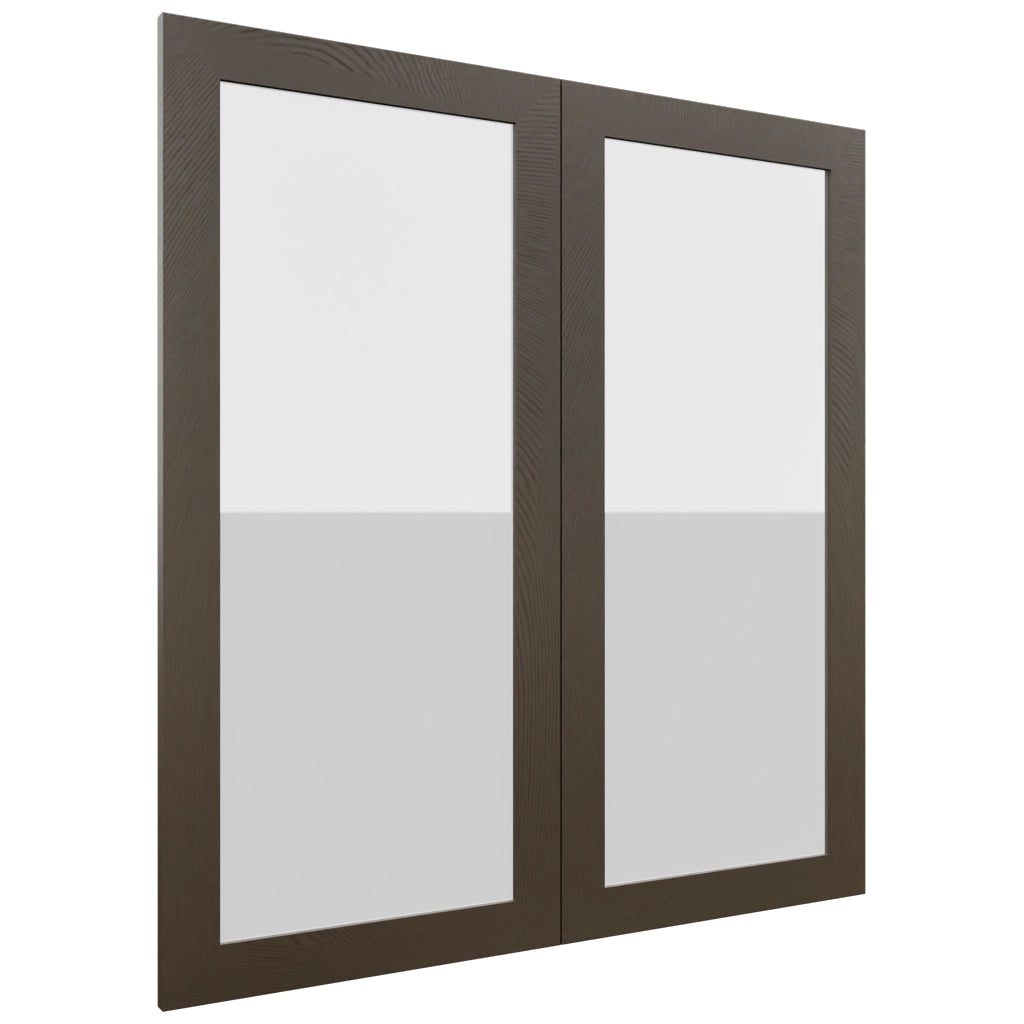 Fabuwood Luxe Canyon Oak DS GDW3639 Wall Glass Door, Front View
