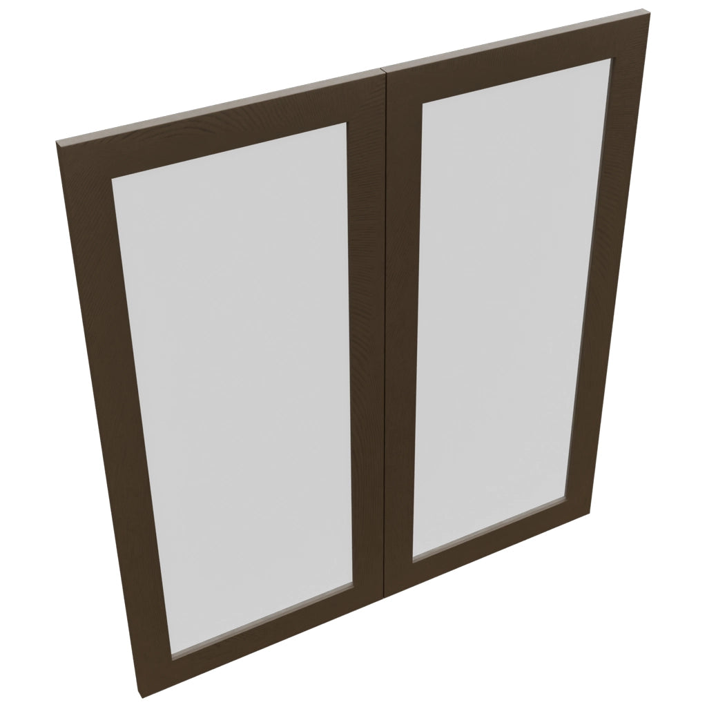 Fabuwood Luxe Canyon Oak DS GDW3639 Wall Glass Door, Top View