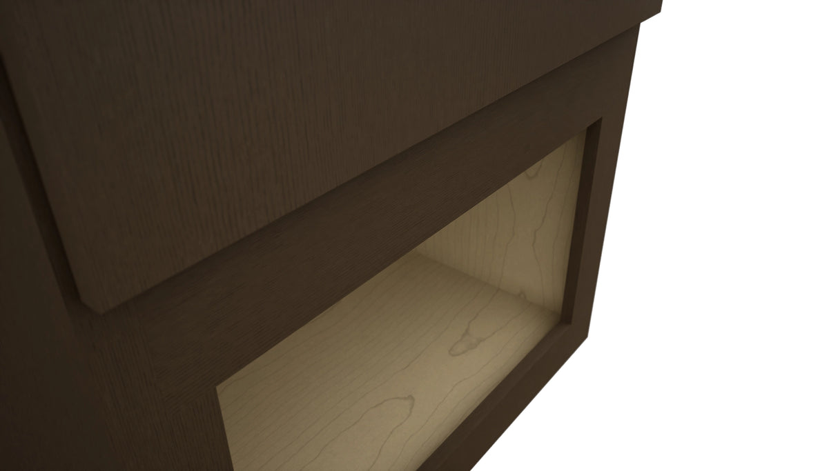 Fabuwood Luxe Canyon Oak MC303021 Wall Microwave Cabinet, Detail View