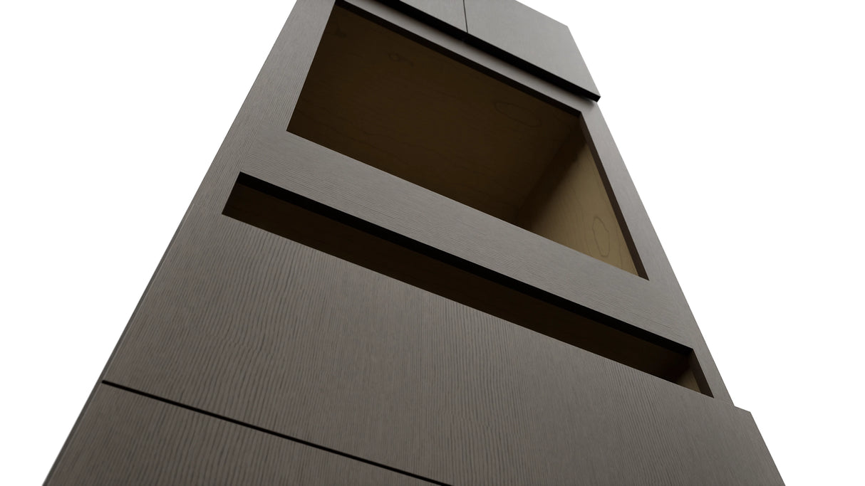 Fabuwood Luxe Canyon Oak OC3396C Tall Oven Cabinet Combo, Detail View