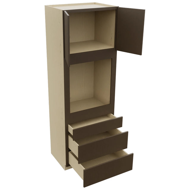 Fabuwood Luxe Canyon Oak OC3396S Tall Oven Cabinet Single, Open View