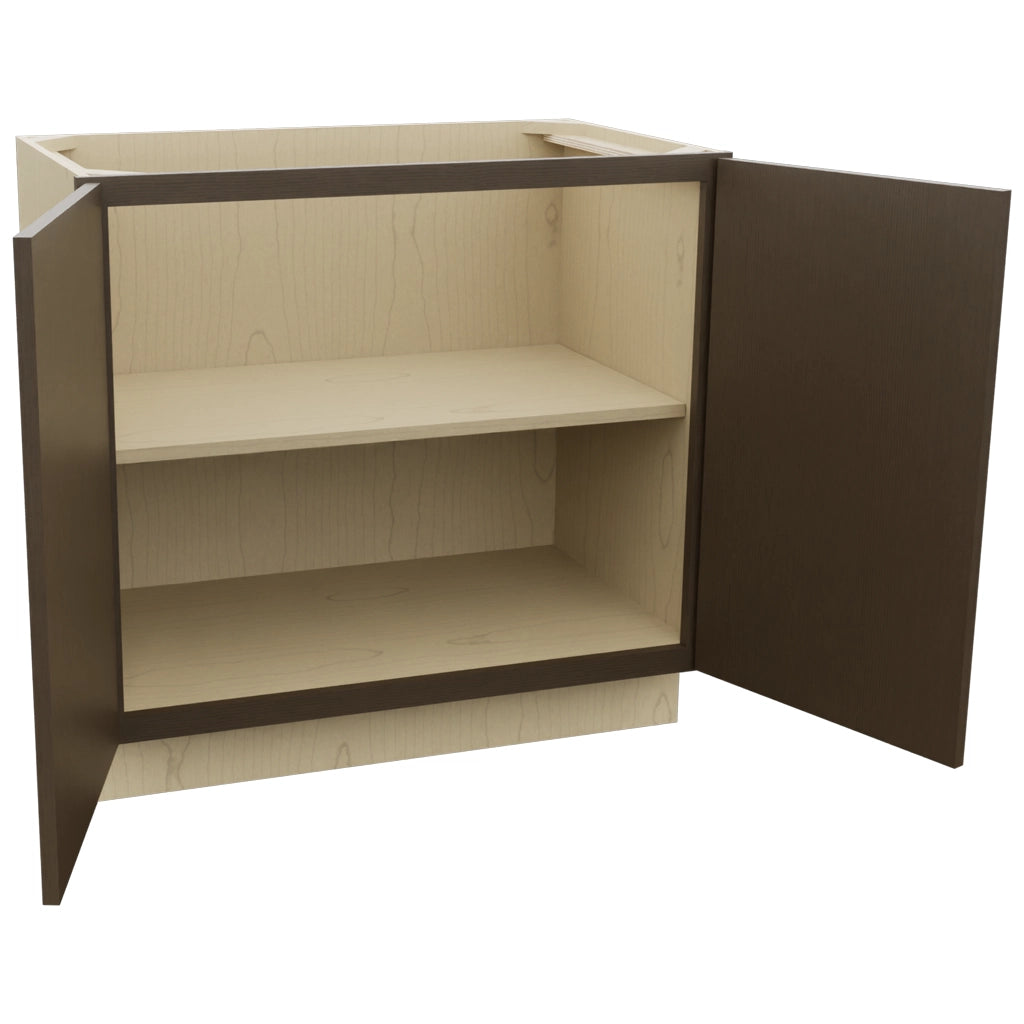 Fabuwood Luxe Canyon Oak VB36FD Vanity Base Full Height Cabinet, Open View