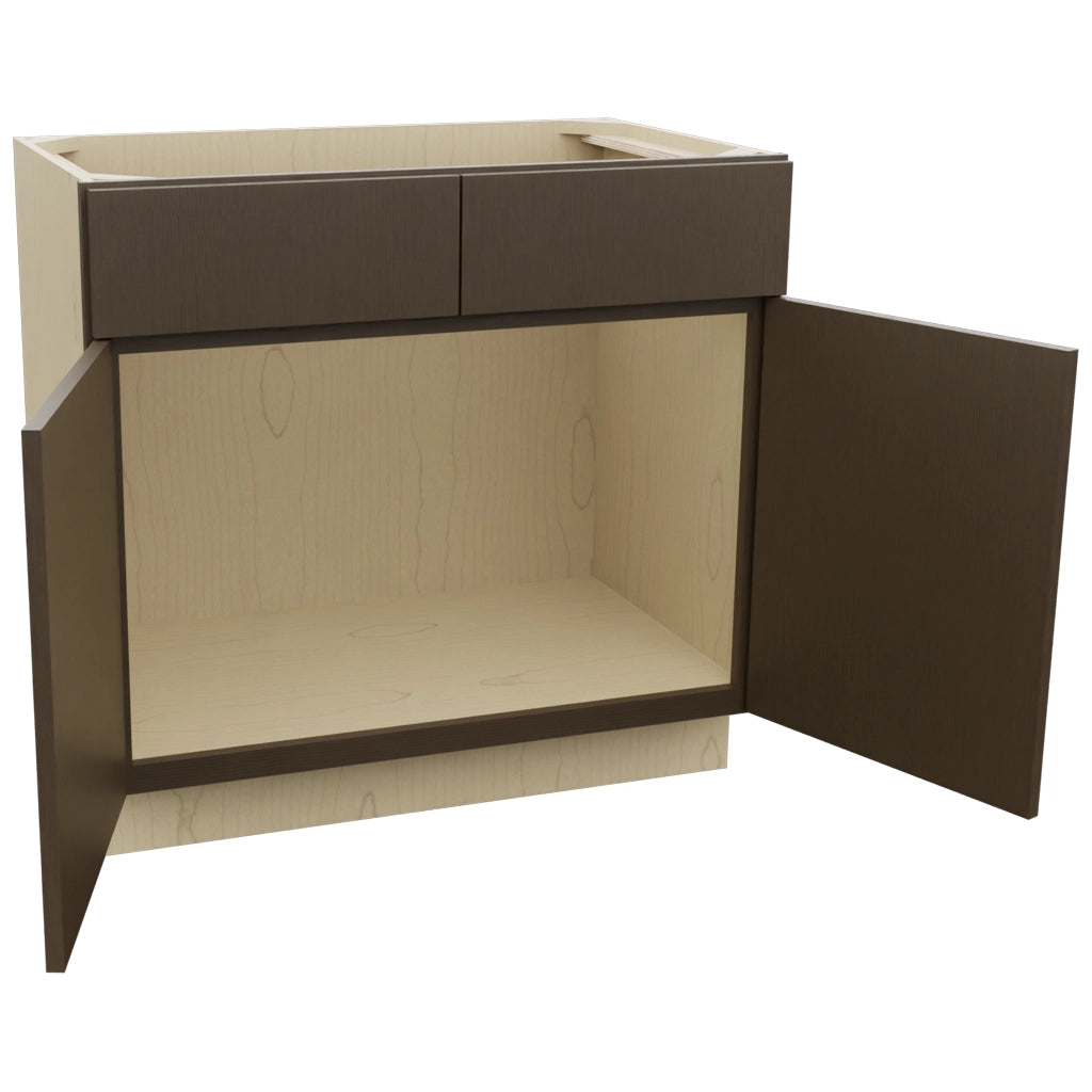 Fabuwood Luxe Canyon Oak VSB36-34 Vanity Sink Cabinet, Open View