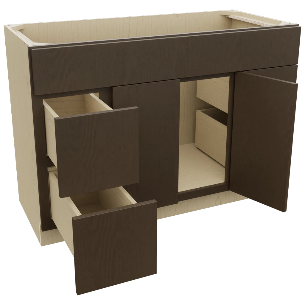 Fabuwood Luxe Canyon Oak VSD30DR Vanity Combo Cabinet, Open View