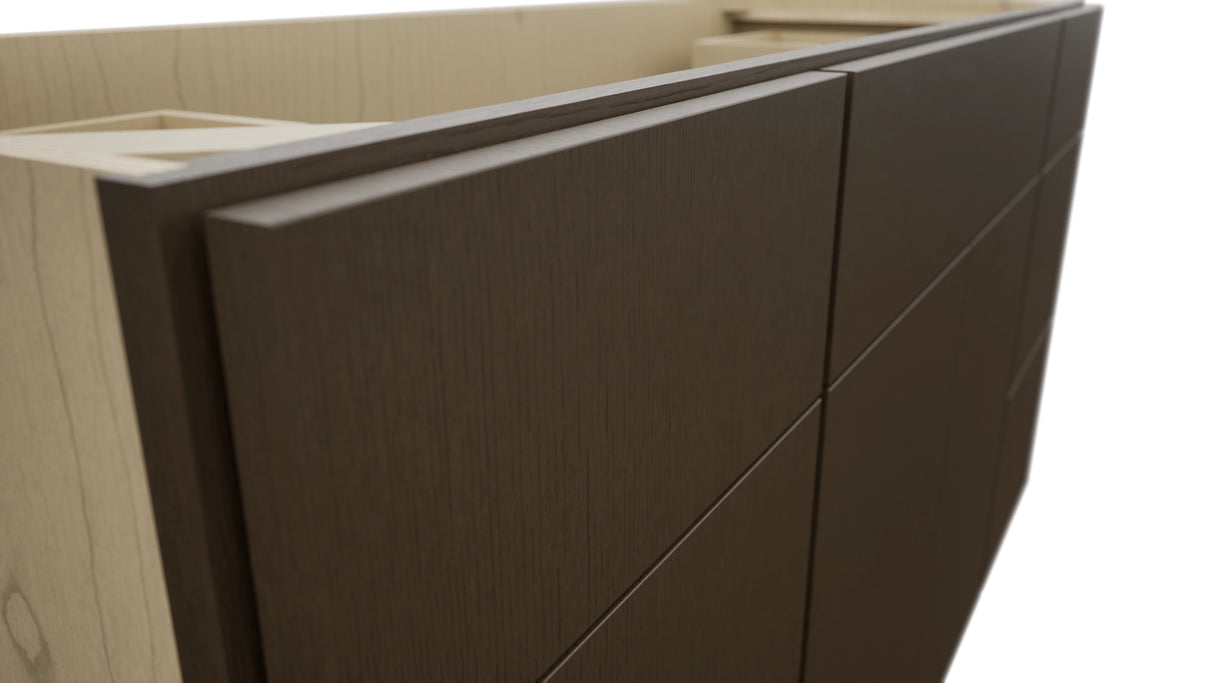 Fabuwood Luxe Canyon Oak VSD60SINGLE Vanity Combo Cabinet, Detail View